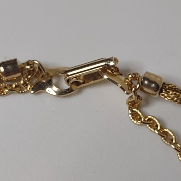 16 Inch 2 Layer Gold Tone Necklace - Picture 9 of 12